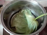 美味的荷叶糯米蒸排骨做法图解3)