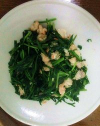 家常菜韭菜炒虾仁