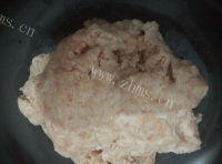 美味韭菜白菜肉饼做法图解4)