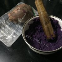 自制紫薯燕麦饼做法图解2)