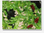 自制四季豆炒肉丝