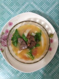 牛肉蔬菜年糕汤做法图解8)