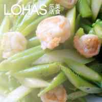 家常菜芦笋炒虾仁