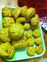 自制南瓜豆沙包做法图解9)