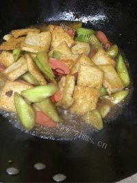 丝瓜豆腐家庭版做法图解11)