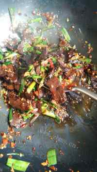 美味的香辣牛肉干