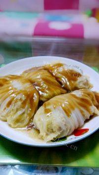 自制翡翠白菜卷