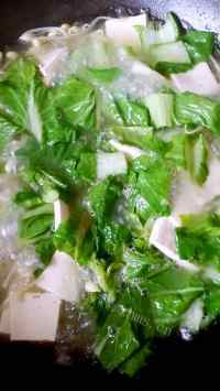 鲜美的豆芽豆腐菜苔汤做法图解9)