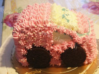 美味6寸粉色小汽车蛋糕的做法图解二十一