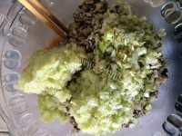 美味的香菇鸡肉馄饨做法图解3)