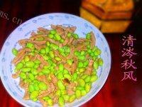 毛豆炒肉丝做法图解8)