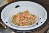 香菇茄子蒸饭做法图解4)