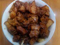家常菜百叶结红烧肉