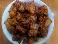 家常菜百叶结红烧肉