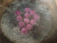 自己做的酒酿紫薯汤圆做法图解6)