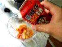 自制木瓜牛奶汁做法图解4)