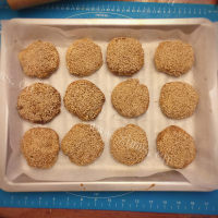 快手麻酱烧饼做法图解15)