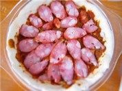 美味的香肠比萨做法图解3)