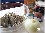 特色泰式咖喱虾做法图解1)