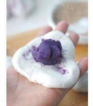 美味的紫薯麻团做法图解5)