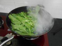 家常菜蒜蓉炒茼蒿做法图解3)