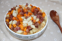好吃的腊肠土豆胡萝卜焖饭的做法图解七