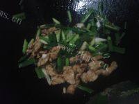 诱人的蒜苗炒肉片