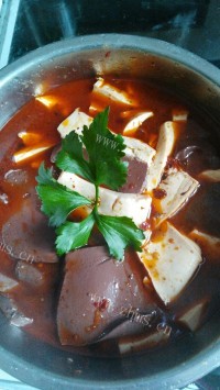 家常菜猪血豆腐
