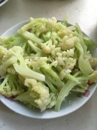 蒜香蠔油有机花菜做法图解6)
