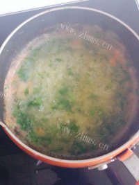 咸淡可口的蔬菜虾茸粥做法图解9)