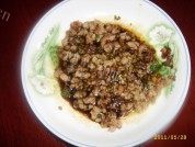 美味的香菇肉末蒸蛋做法图解3)