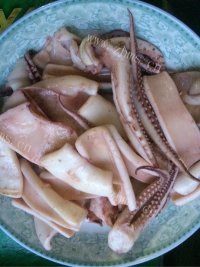 美味的孜然鱿鱼做法图解1)