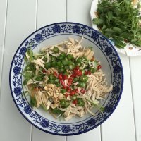 香辣的腐竹拌鸡丝做法图解11)