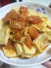 家常菜西红柿烧豆腐
