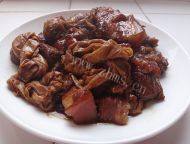 家常菜千张结烧肉