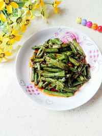 家常菜老干妈干煸豆角做法图解5)