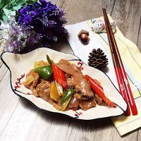 家常菜双椒牛肉做法图解9)