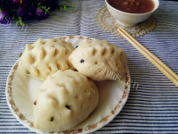 自制刺猬豆沙包