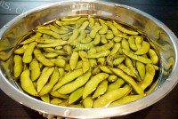 下酒菜盐水毛豆做法图解1)