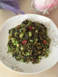 下酒菜咸菜炒毛豆