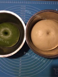 自制抹茶双色吐司做法图解7)
