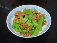 自己做的荷兰豆炒肉