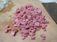 美味的洋葱火腿咸马芬做法图解2)