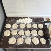 韭菜鸡蛋虾仁馅饼做法图解5)