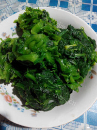 家常菜菠菜拌粉丝做法图解5)