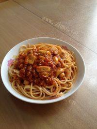 食欲满满的蘑菇肉酱意面