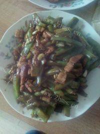 家常菜肉炒扁豆