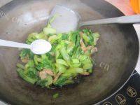 油菜炒肉做法图解11)