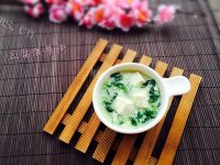 美味的豆腐菠菜粥做法图解10)