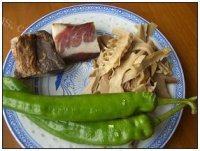 家常菜笋干炒腊肉做法图解3)